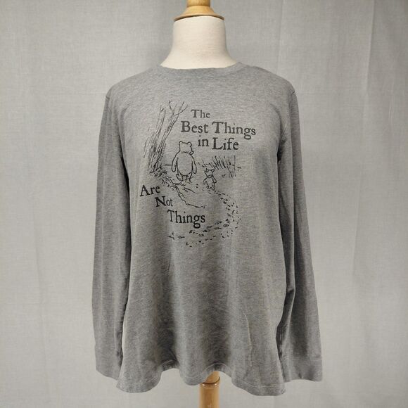 Life Is Good Tops - Life Is Good Winnie the Pooh Best Things Gray LS T-Shirt Sz XL